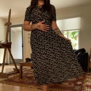 Vintage floral print dress